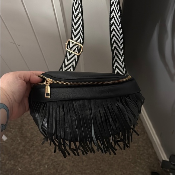 Handbags - Fringed Crossbody Bag